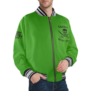 GOONIES Striped Trim Bomber Jacket