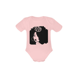 Iconic Royalty Crown Diva Baby Organic Short Sleeve One Piece