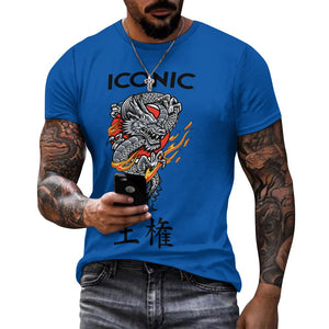 Iconic Royalty Japanese Dragon 100% Cotton T-shirt