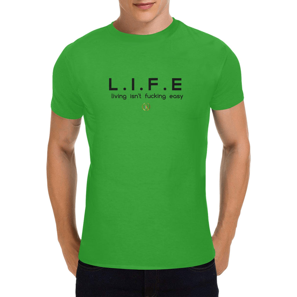 L.I.F.E living isn't fucking easy Royalty Crown I.R. T-shirt 100% Cotton