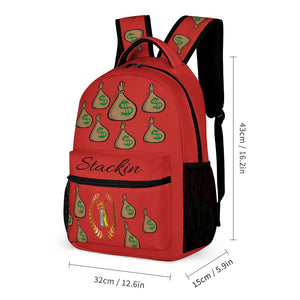Royalty Crown IR Money Bag Stackin Three piece Backpack, Lunch Bag & Pencil Case set combination