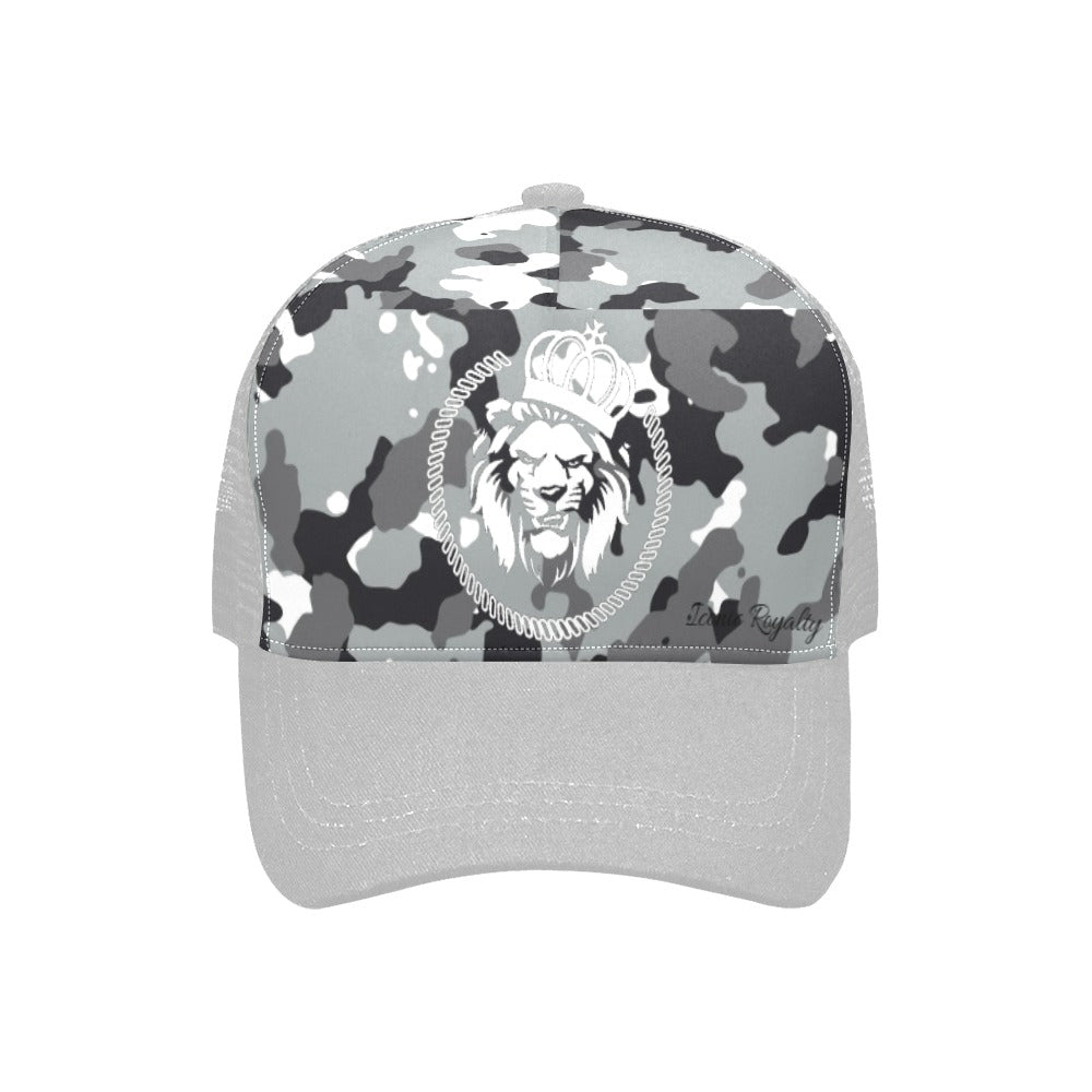 Iconic Royalty Crown Lion Camouflage Baseball Cap