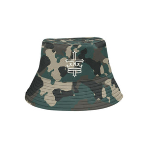 Army Camouflage Crown & Cross Men's Bucket Hat