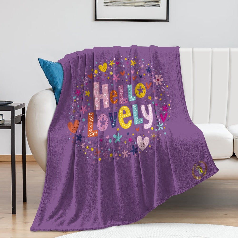 Hello Lovely Crown I.R. Super Soft Flannel Blanket