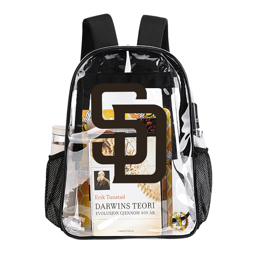 S.D. SAN DIEGO Royalty Crown I.R. Transparent Bag