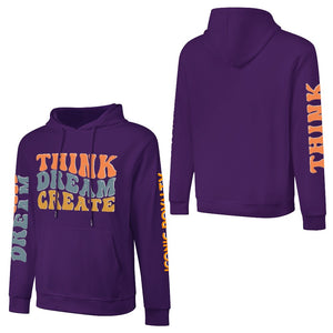 Think Dream Create Iconic Royalty 100% Cotton Hoodie