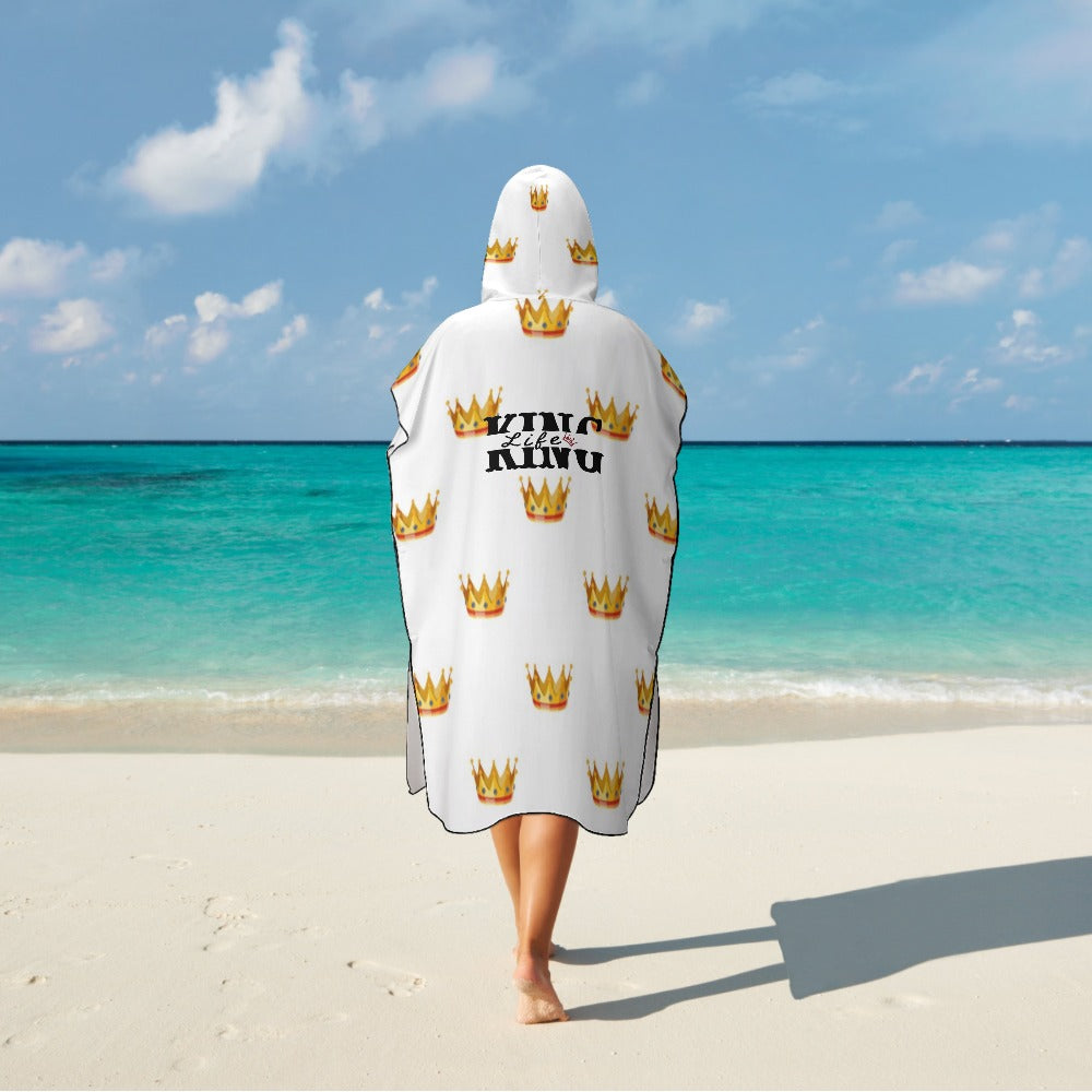 King Life Gold Crown Hoodie Beach towels