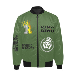Crown I.R. King Life Crown Lion Quilted Bomber Jacket