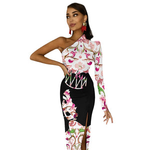 Queen Diva Half Sleeve Slit Dress
