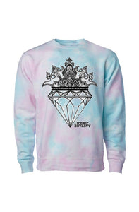 Iconic Royalty Crown Diamond Cotton Candy Crew Neck Sweatshirt