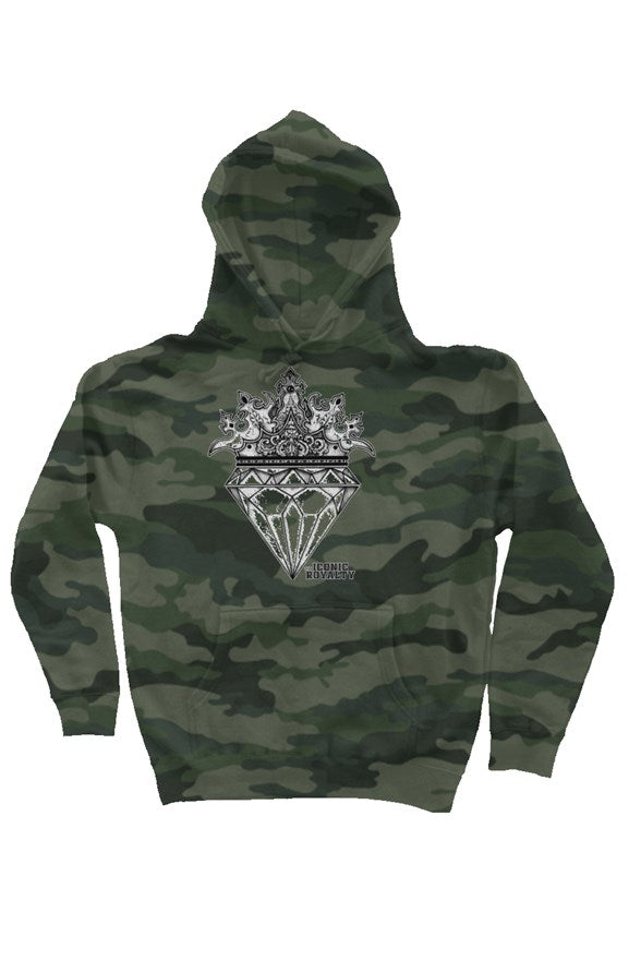 Crown Diamond Camo Heavyweight Hoodie