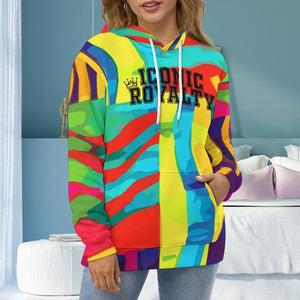 Iconic Royalty Multi Color Plus Size Double Layer Hood Sweatshirt