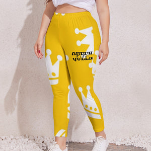 Queen Life Royal Crown Women's Plus Size Stretch Leggings