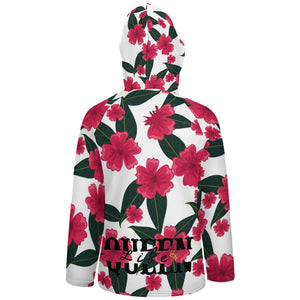 Queen Life Floral Women's Button Hooded Sweater